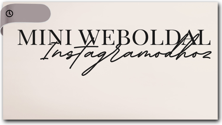 Instagram mini weboldal